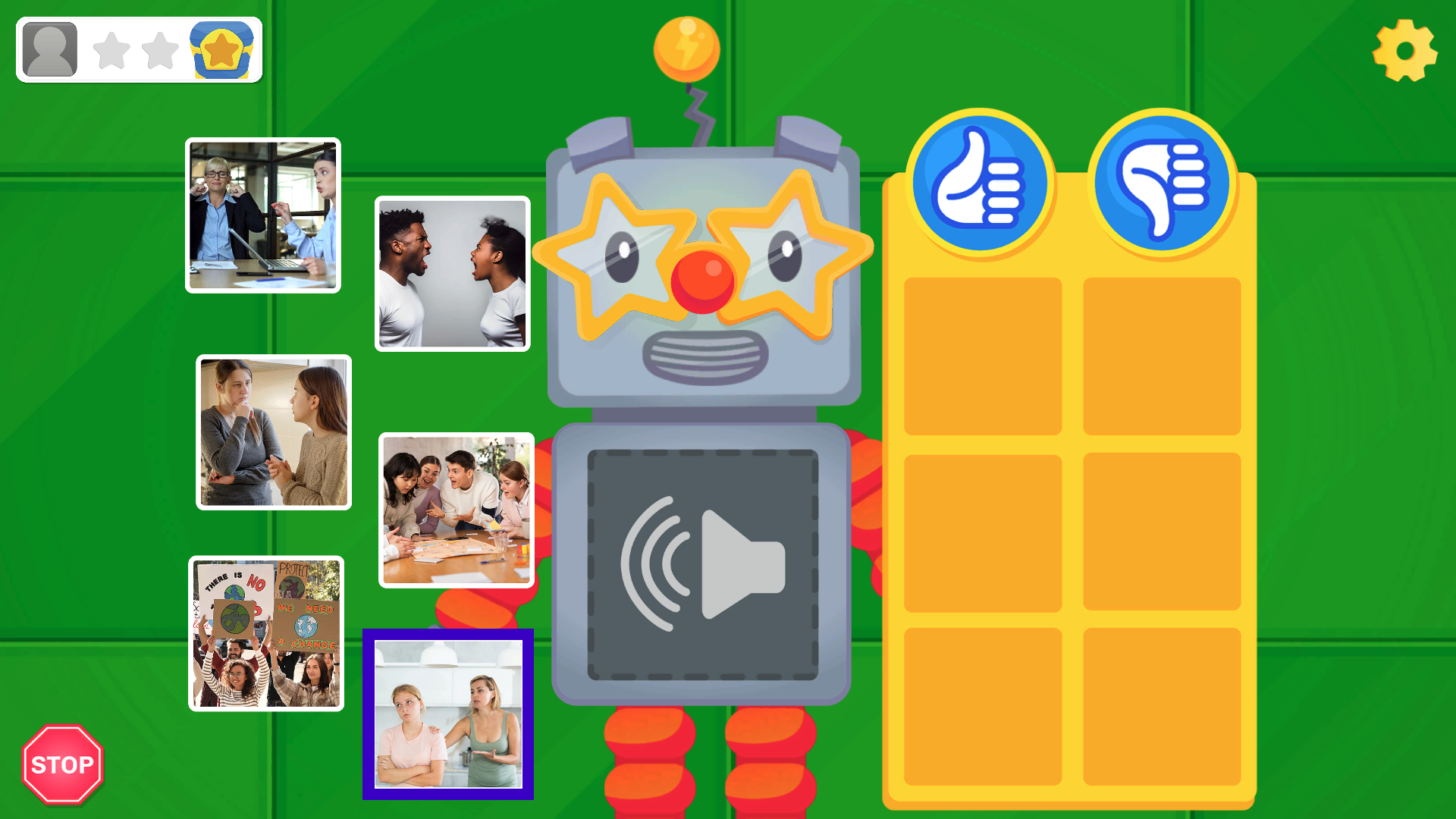 Game screen with bottom image highlighted