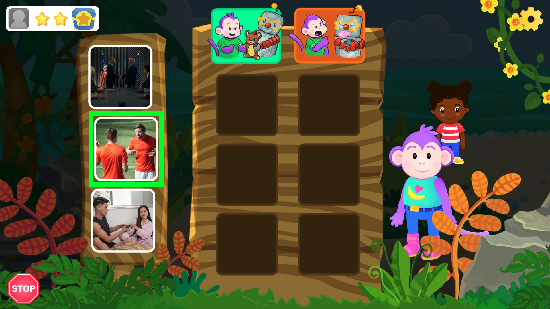 Game screen with object highlighted