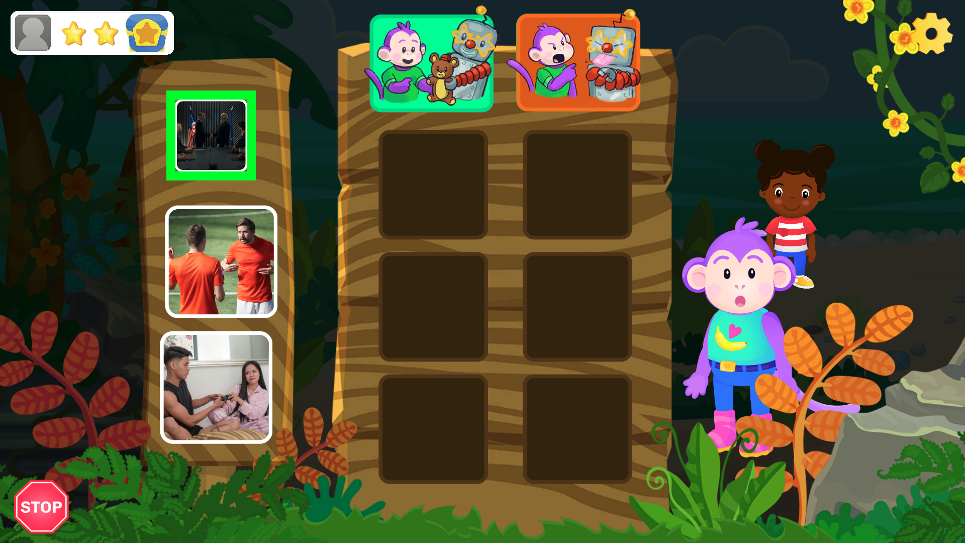 Game screen after enter with smaller image