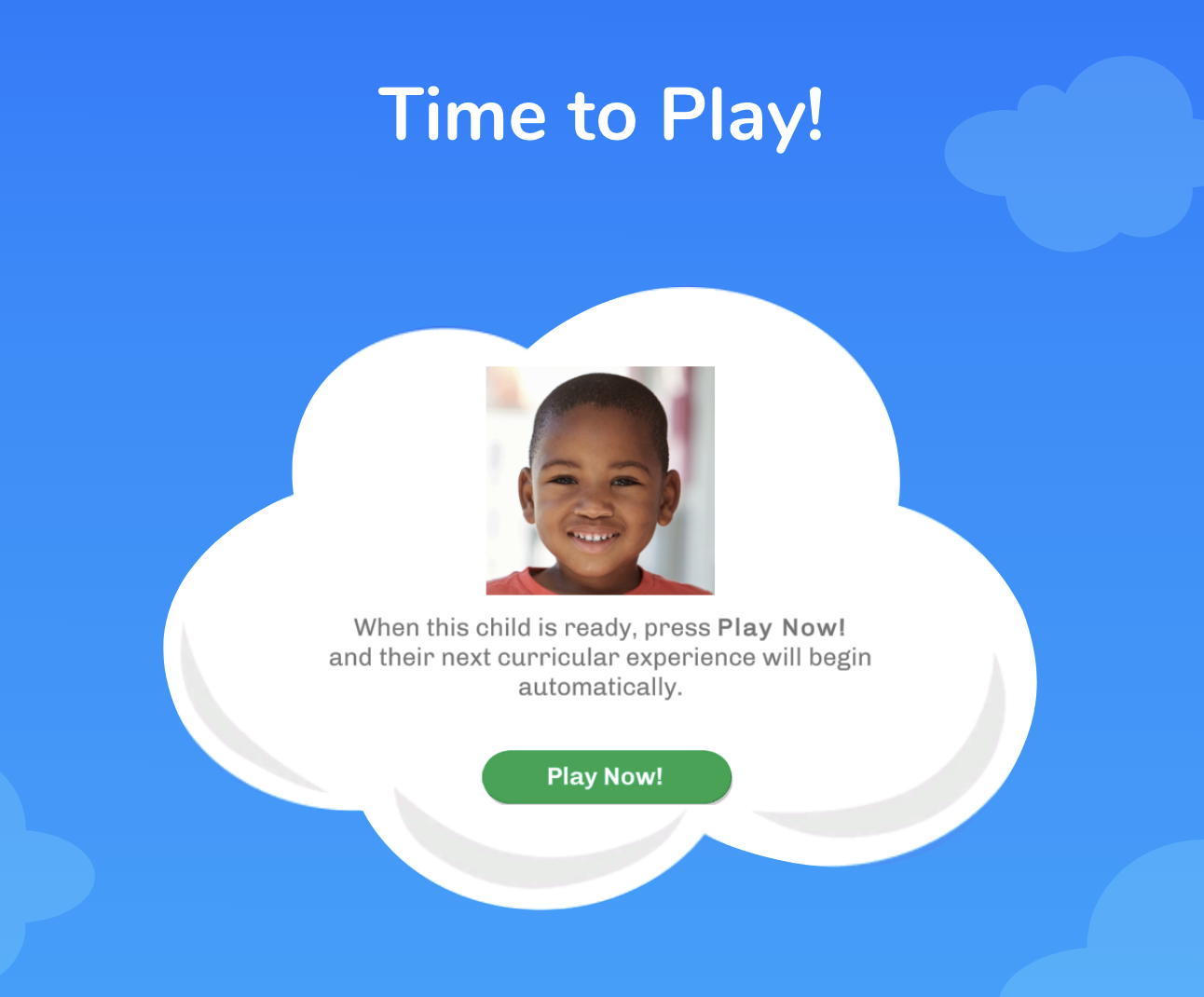 Play Now Button for Child Login