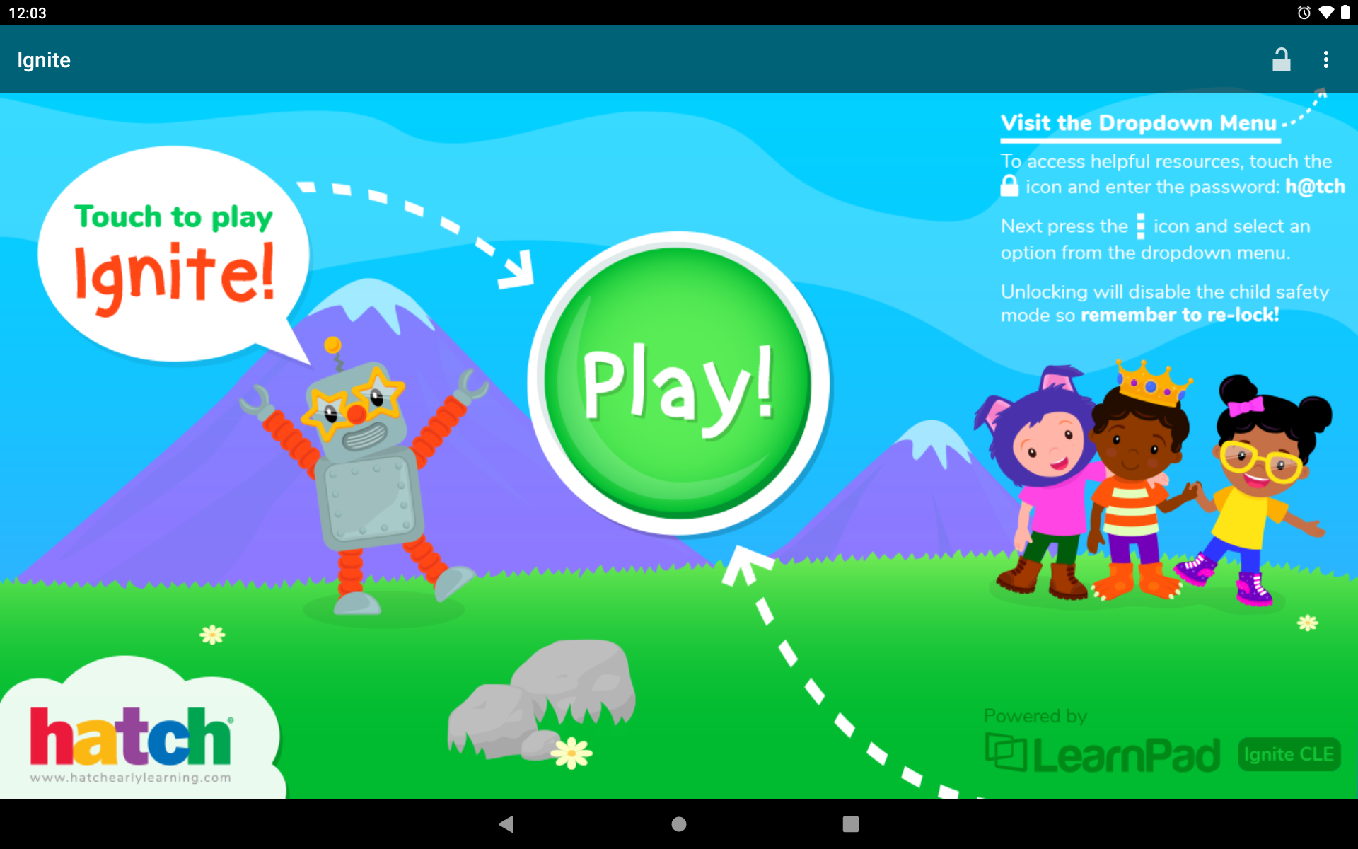 1-Android10-LearnPad-IgniteCLE-Home-Landing-Pad.png